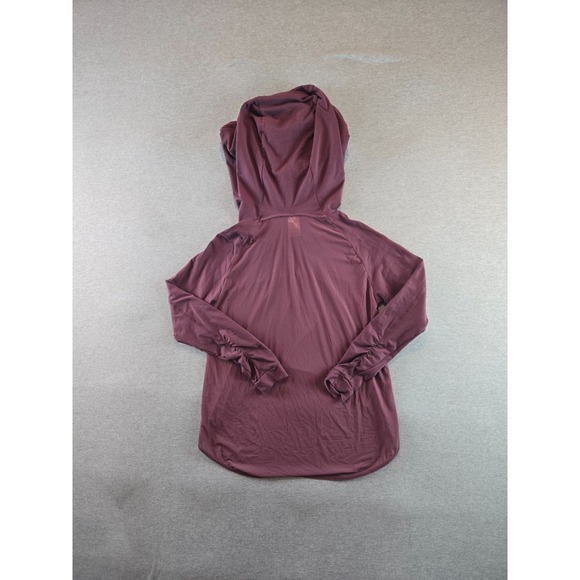 Gymshark Aura Hoodie Womens XS Berry Red Pullover Funnel‎ Neck Oversized Crop - Picture 2 of 8